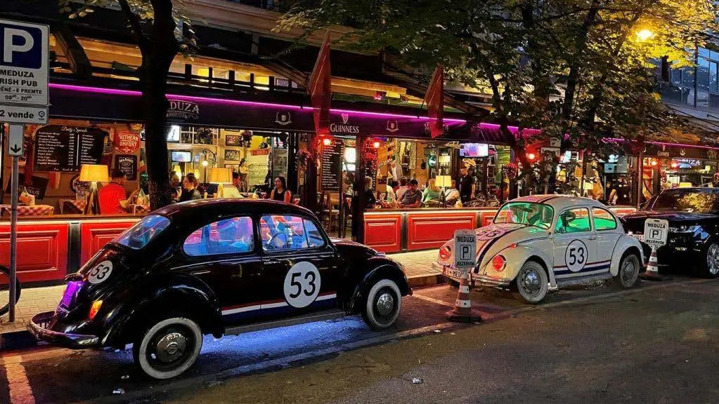 Blloku district Tirana night