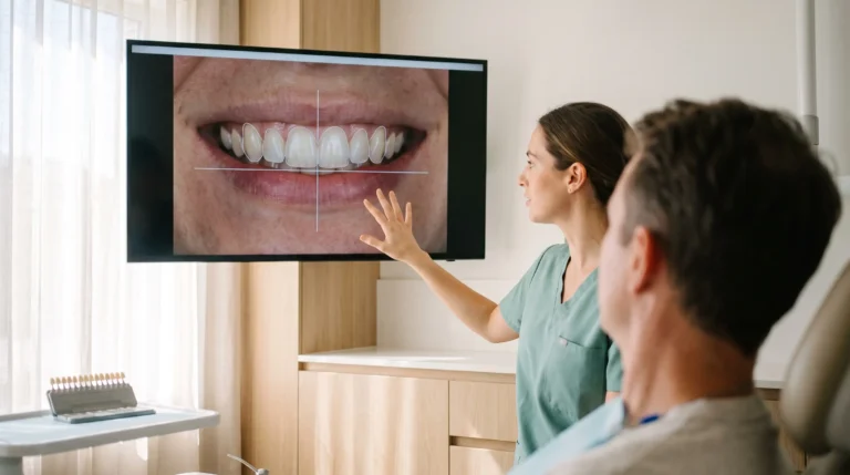 Hollywood smile before and after at Andent Clinic Tirana Albania