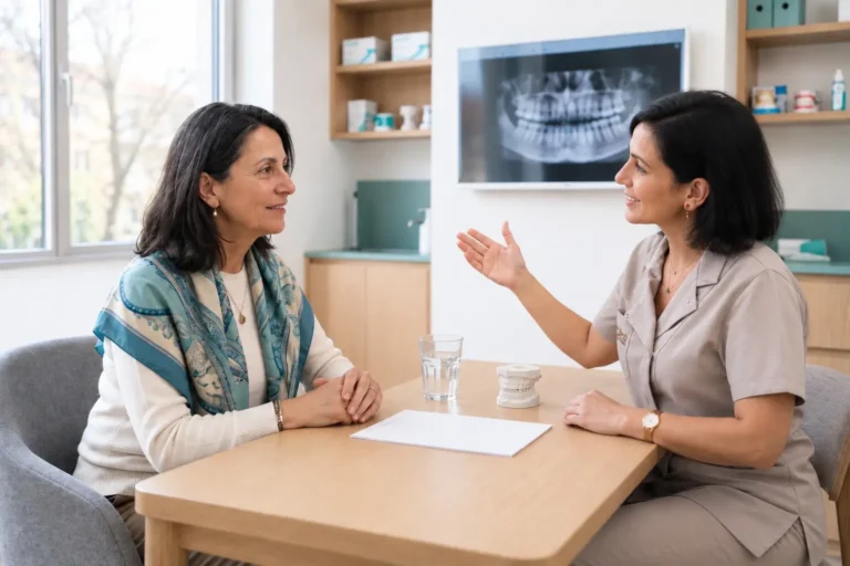 Paziente di Monza in visita alla clinica dentale Andent a Tirana